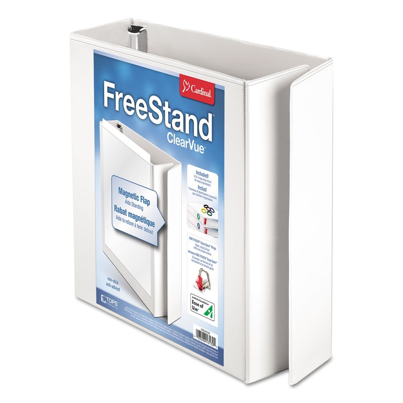 FREESTAND EASY OPEN LOCKING SLANT-D RING BINDER, 3 RINGS, 3″ CAPACITY, 11 X 8.5, WHITE