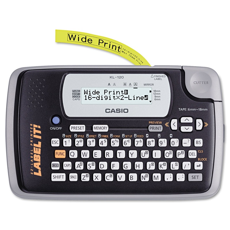 Kl-120 Label Maker, 2 Lines, 7-1/2w X 4-1/2d X 2-1/5h