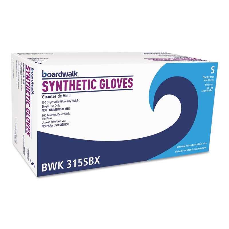 Powder-Free Synthetic Vinyl Gloves, Small, Cream, 4 Mil, 1000/carton