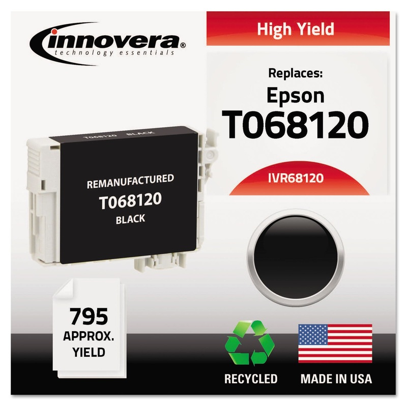 REMANUFACTURED T068120 (68) HIGH-YIELD INK, 795 PAGE-YIELD, BLACK