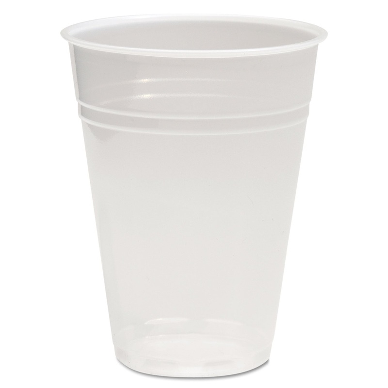 TRANSLUCENT PLASTIC COLD CUPS, 9OZ, POLYPROPYLENE, 100/PACK