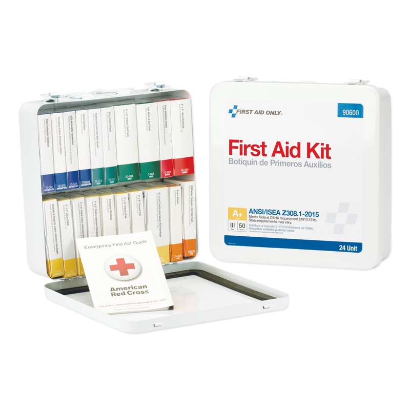 Unitized Ansi Class A Weatherproof First Aid Kit For 50 People, 24 Units