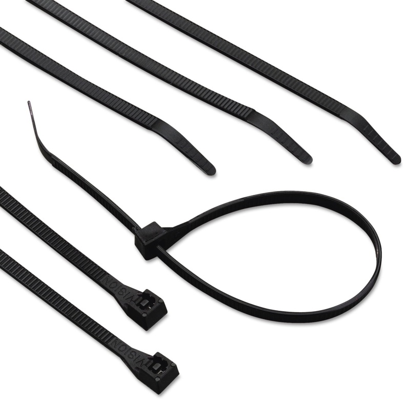 Uvb Heavy-Duty Cable Ties, 15″, 120 Lb, Uv Black, 50/pack