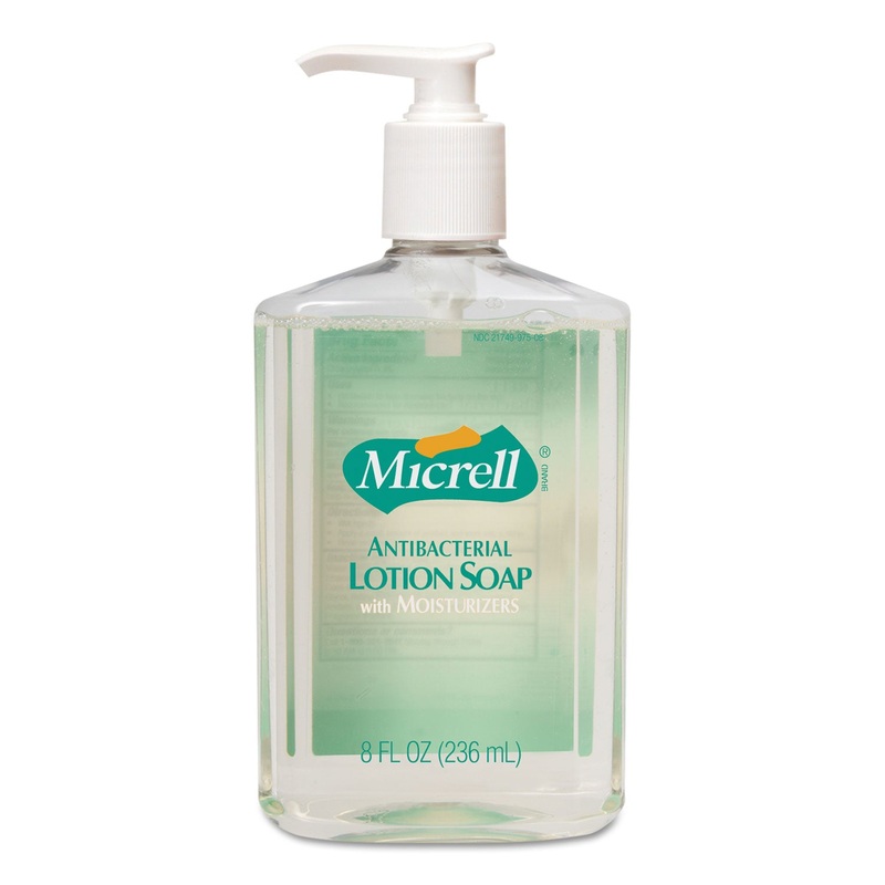 ANTIBACTERIAL LOTION SOAP, LIGHT SCENT, 8 OZ PUMP, 12/CARTON