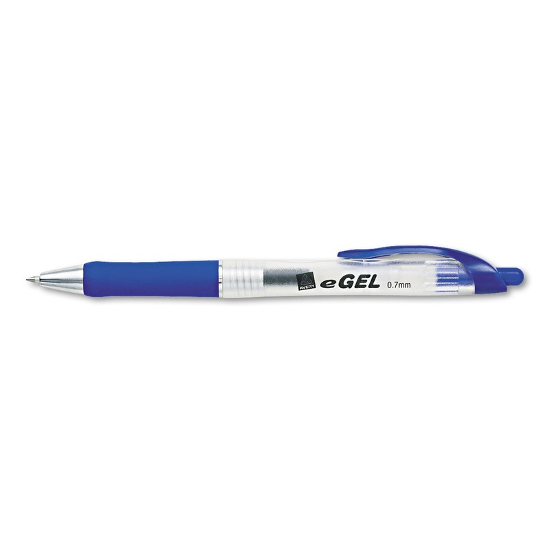 EGEL RETRACTABLE GEL PEN, MEDIUM 0.7MM, BLUE INK, BLUE BARREL