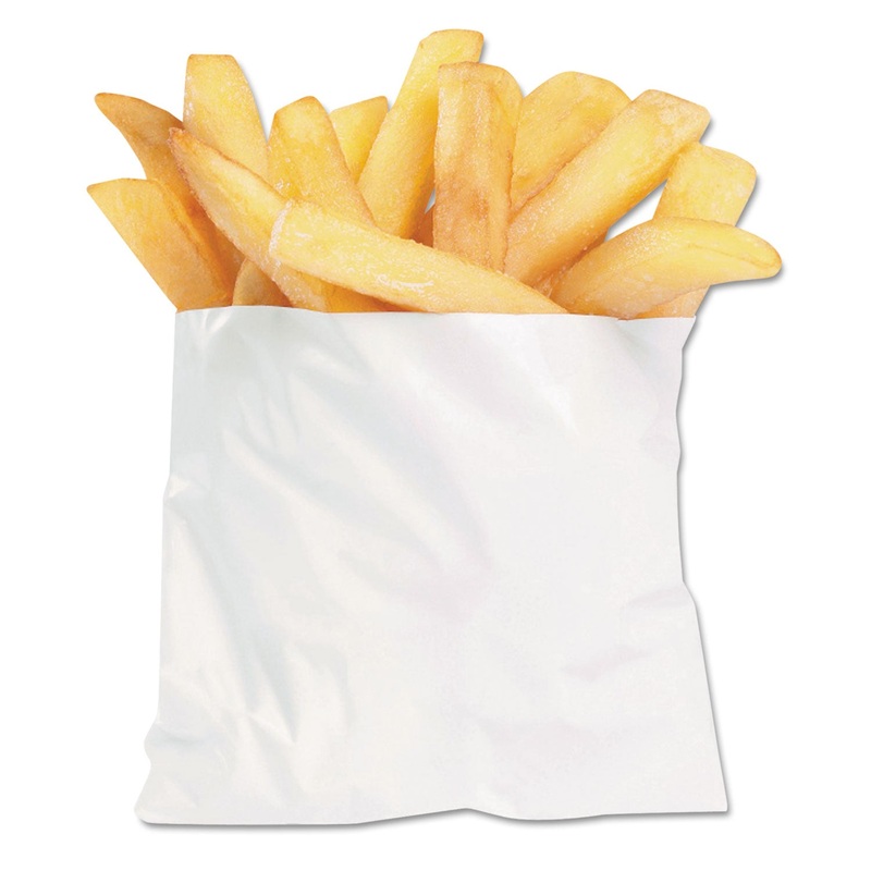 FRENCH FRY BAGS, 4.5″ X 3.5″, WHITE, 2,000/CARTON