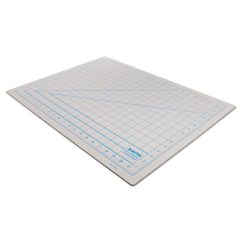 Self-Healing Cutting Mat, Nonslip Bottom, 1″ Grid, 18 X 24, Gray