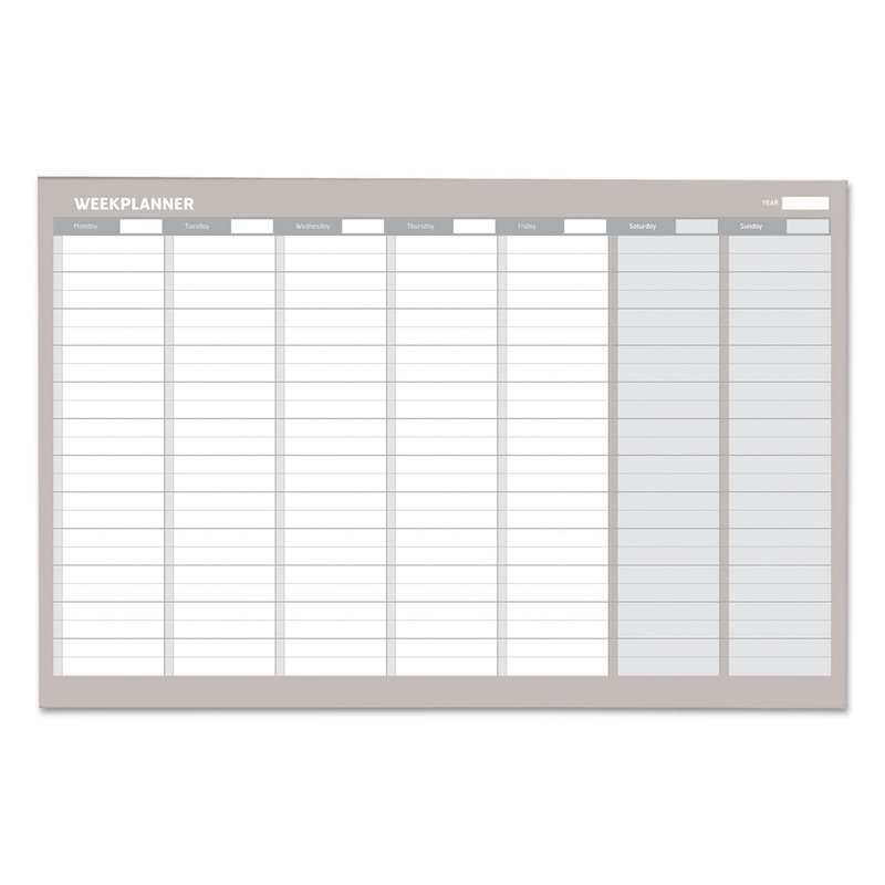 Weekly Planner, 36×24, Aluminum Frame