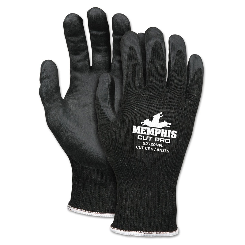 Cut Pro 92720nf Gloves, Medium, Black, Hppe/nitrile Foam