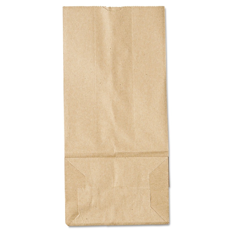 GROCERY PAPER BAGS, 35 LBS CAPACITY, #5, 5.25″W X 3.44″D X 10.94″H, KRAFT, 500 BAGS