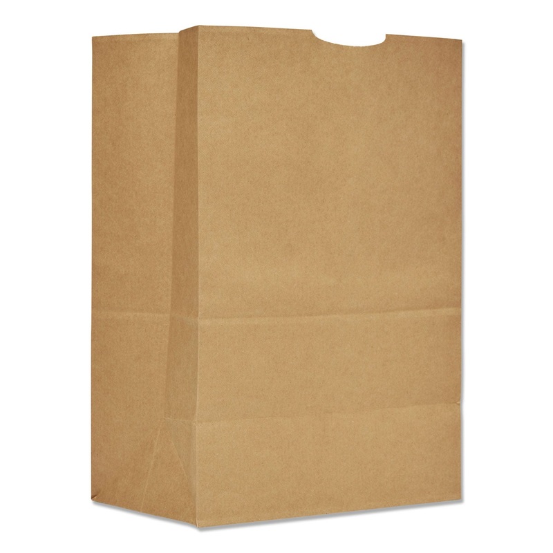 GROCERY PAPER BAGS, 75 LBS CAPACITY, 1/6 BBL, 12″W X 7″D X 17″H, KRAFT, 400 BAGS