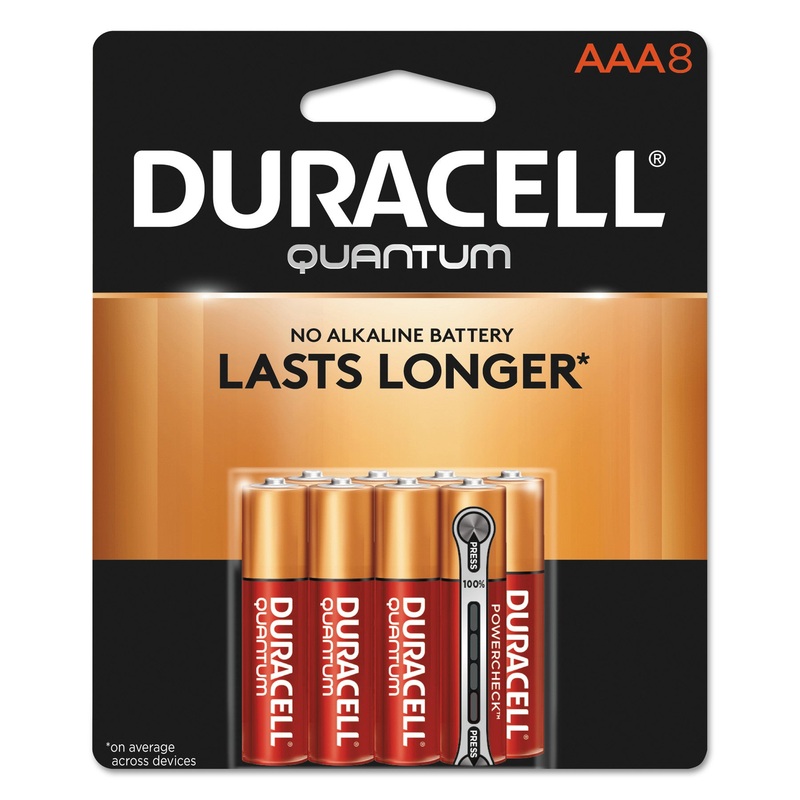 QUANTUM ALKALINE AAA BATTERIES, 8/PACK