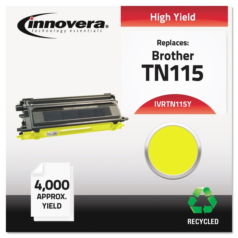 REMANUFACTURED TN115Y HIGH-YIELD TONER, 4000 PAGE-YIELD, YELLOW