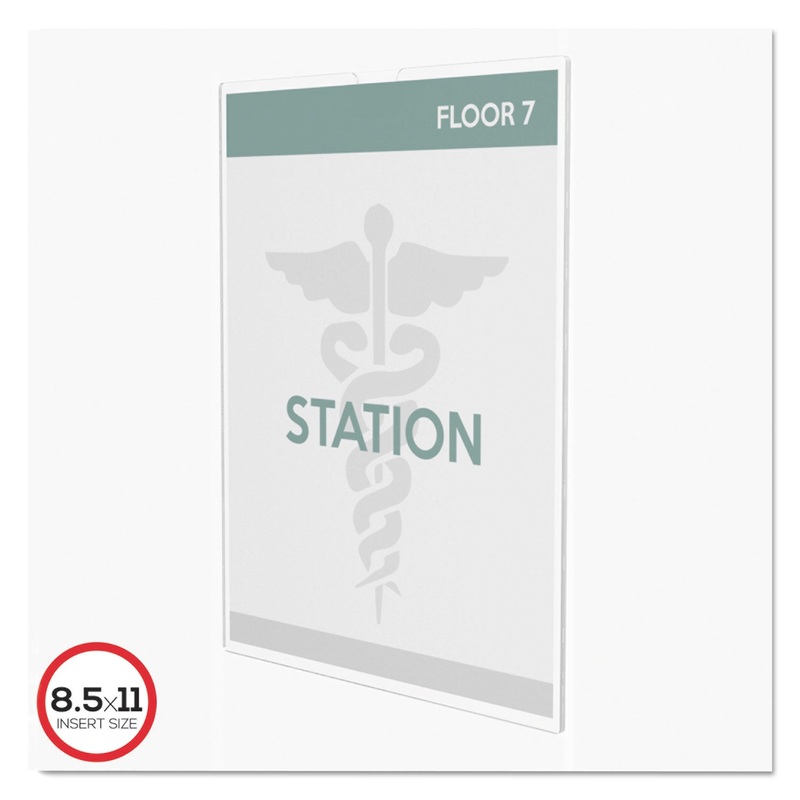 Superior Image Cubicle Sign Holder, 8 1/2 X 11 Insert, Clear