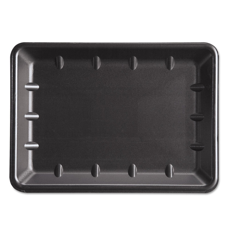 Supermarket Tray, Foam, Black, 10 X 14 X 1-1/4, 100/carton