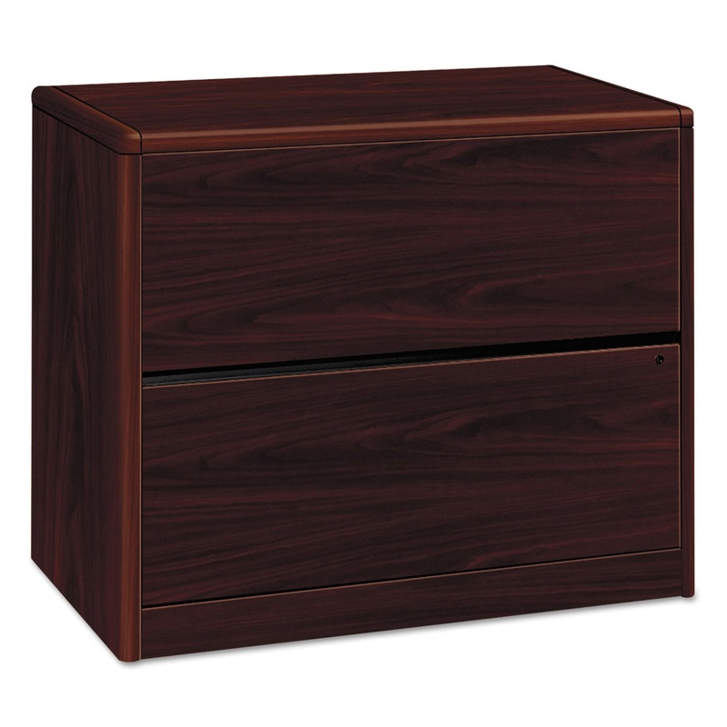 10700 SERIES TWO DRAWER LATERAL FILE, 36W X 20D X 29.5H, MAHOGANY