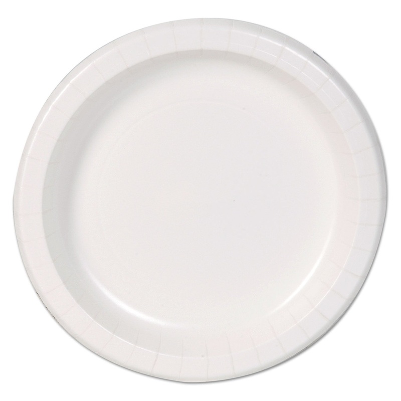 Basic Paper Dinnerware, Plates, White, 8.5″ Diameter, 125/pack