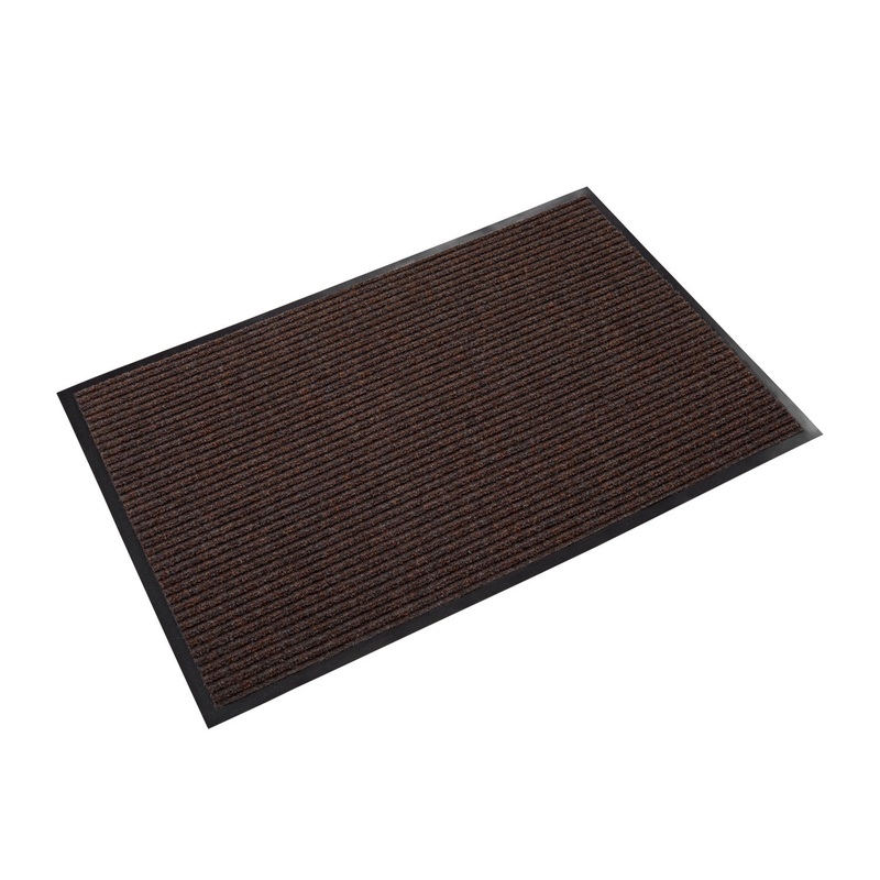 NEEDLE RIB WIPE AND SCRAPE MAT, POLYPROPYLENE, 36 X 60, BROWN