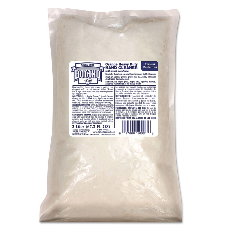 Orange Heavy Duty Hand Cleaner, 2 Liter Refill Bag, 4/ct