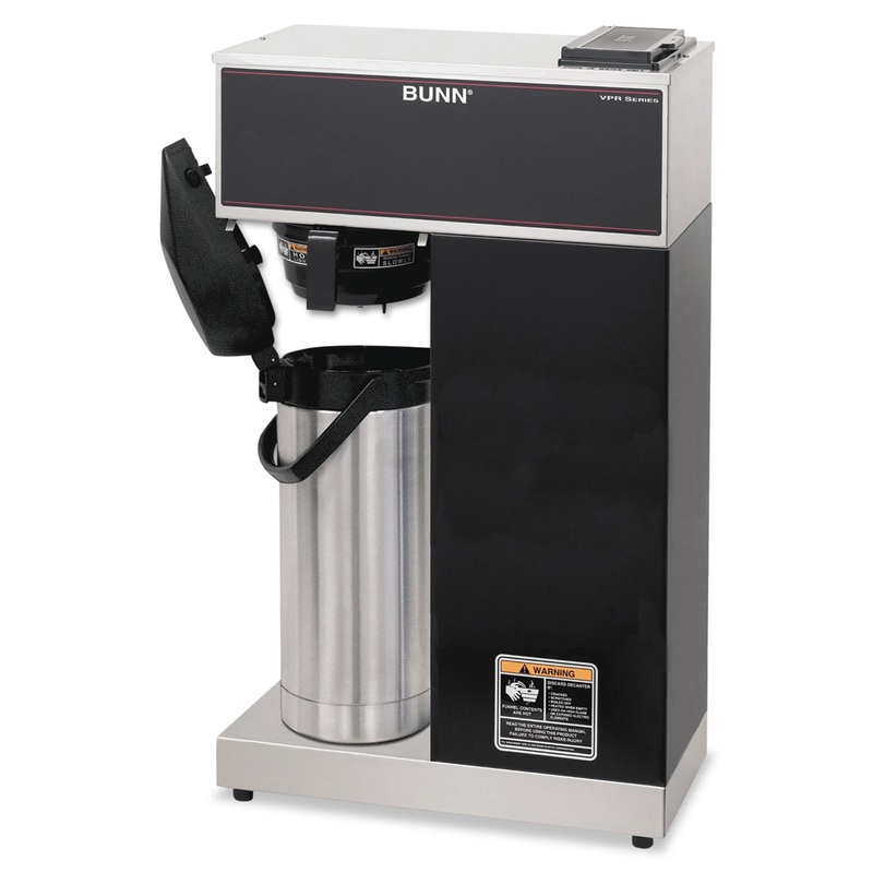 Vpr-Aps Pourover Thermal Coffee Brewer With 2.2l Airpot, Stainless Steel, Black