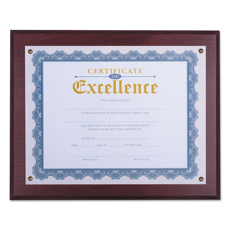 Award Plaque, 13 1/3″ X 11″, Mahogany