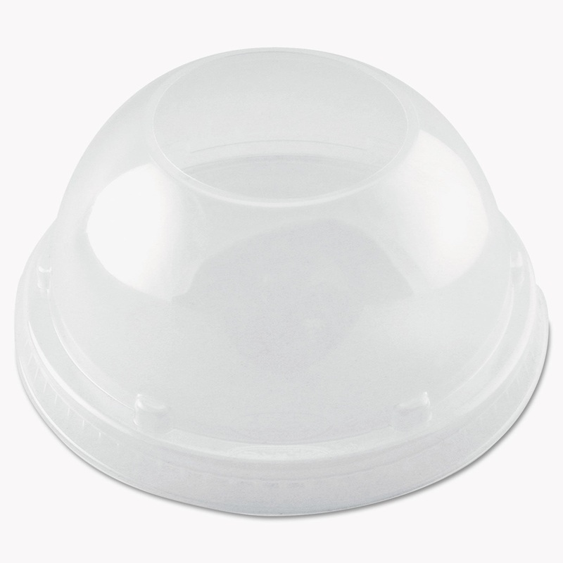 Cappuccino Dome Sipper Lids, 20 Oz, Clear, 1000/carton