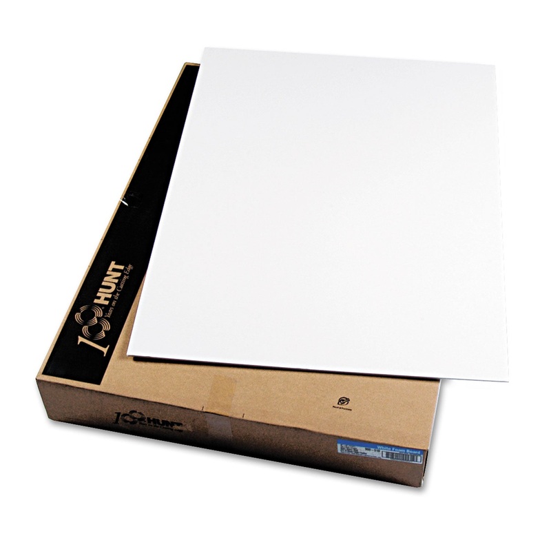 Cfc-Free Polystyrene Foam Board, 30 X 40, White Surface And Core, 25/carton