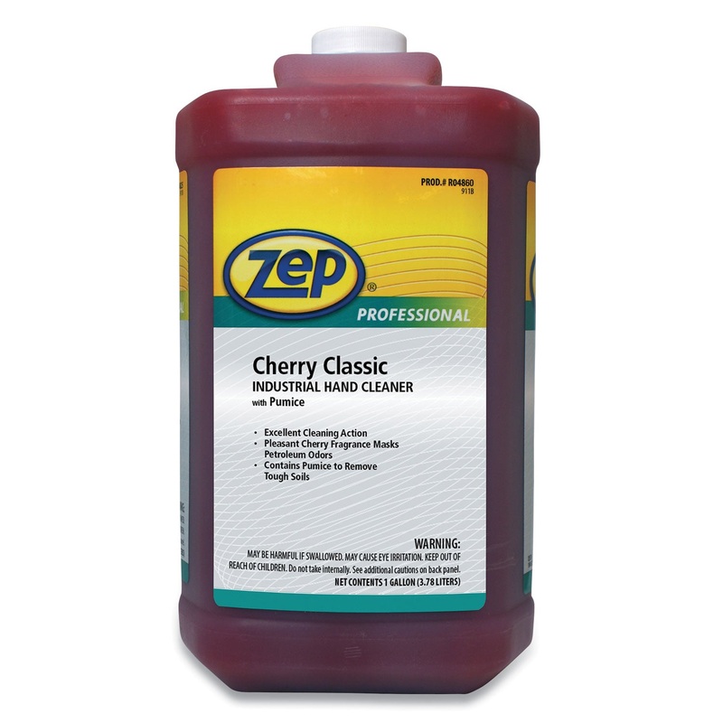 CHERRY INDUSTRIAL HAND CLEANER WITH ABRASIVE, CHERRY, 1 GAL BOTTLE, 4/CARTON