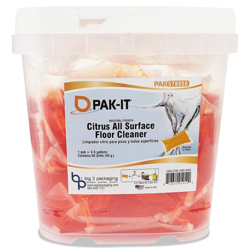 Citrus All-Purpose Floor Cleaner, Citrus Scent, 50 Pak-Its/tub, 4 Tubs/ct
