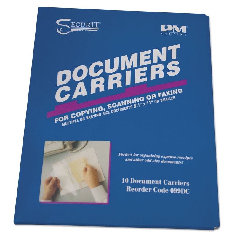 Document Carrier For Copying, Scanning, Faxing, 8 1/2″ X 11″, Clear, 10/pack