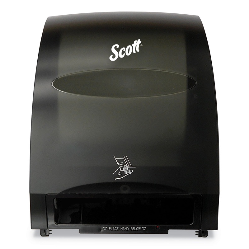 ESSENTIAL ELECTRONIC HARD ROLL TOWEL DISPENSER, 12.7W X 9.572D X 15.761H, BLACK