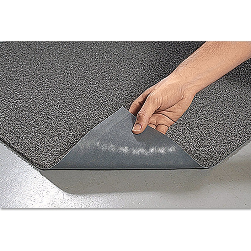 Spaghetti Vinyl-Loop Floor Mat, Vinyl, 36 X 60, Gray