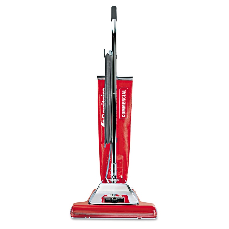TRADITION BAGLESS UPRIGHT VACUUM, 16″ WIDE PATH, 18.5 LB, RED