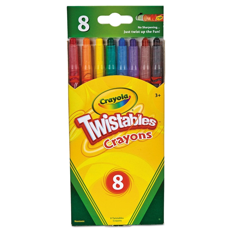 Twistable Crayons, 8 Traditional Colors/set