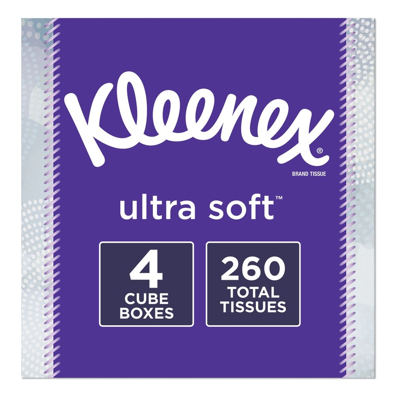 ULTRA SOFT FACIAL TISSUE, 3-PLY, WHITE, 8.75 X 4.5, 65 SHEETS/BOX, 4 BOXES/PACK