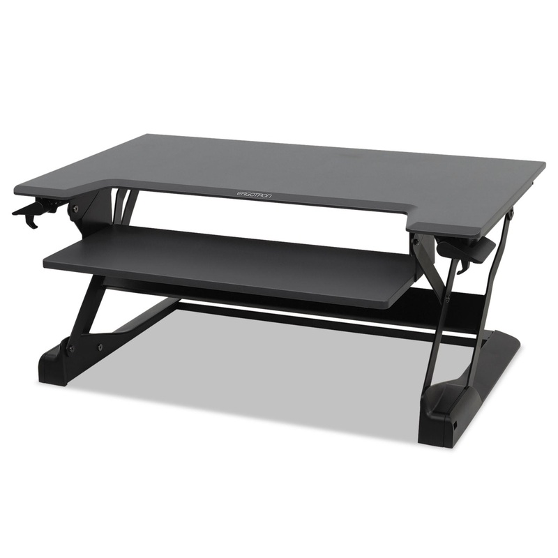 WORKFIT-TL DESKTOP SIT-STAND WORKSTATION, TAA COMPLIANT, 37.5W X 25D X 20H, BLACK
