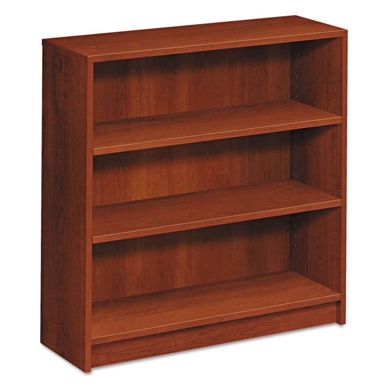 1870 Series Bookcase, Three Shelf, 36w X 11 1/2d X 36 1/8h, Cognac