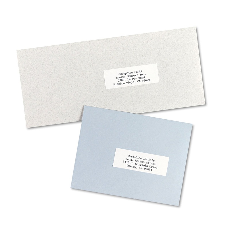 COPIER MAILING LABELS, COPIERS, 1 X 2.81, WHITE, 33/SHEET, 250 SHEETS/BOX