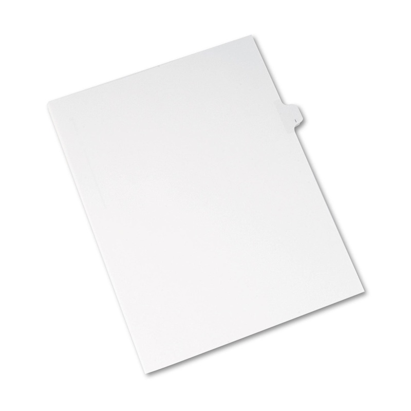 PREPRINTED LEGAL EXHIBIT SIDE TAB INDEX DIVIDERS, ALLSTATE STYLE, 26-TAB, I, 11 X 8.5, WHITE, 25/PACK