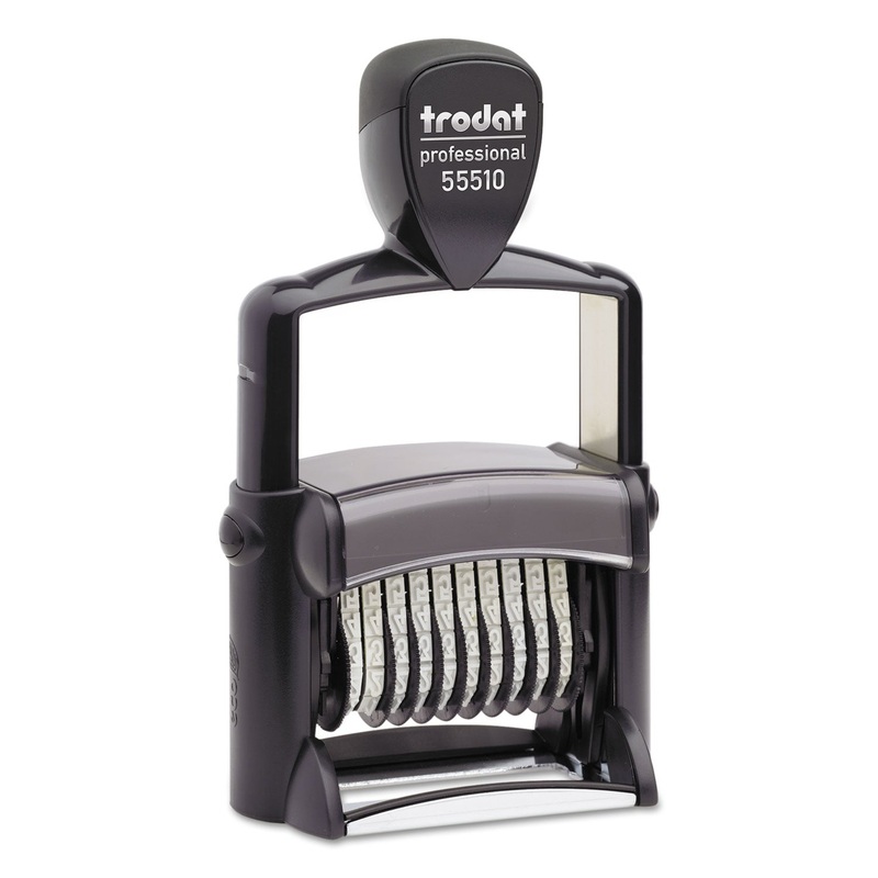 Professional Numberer, Self-Inking, Type Size 2, 10 Digits, Black