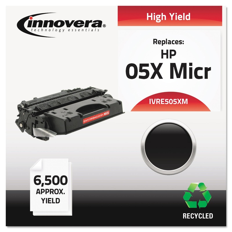 REMANUFACTURED CE505X(M) (05XM) HIGH-YIELD MICR TONER, 6500 PAGE-YIELD, BLACK