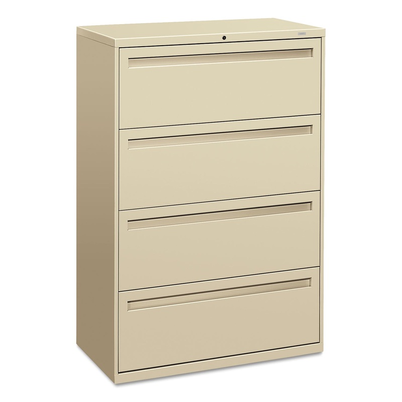 700 SERIES FOUR-DRAWER LATERAL FILE, 36W X 18D X 52.5H, PUTTY