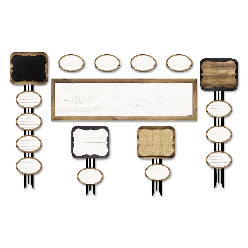 MINI JOB ASSIGNMENTS, INDUSTRIAL CHIC, BROWN/WHITE/BLACK, 21″ X 6″