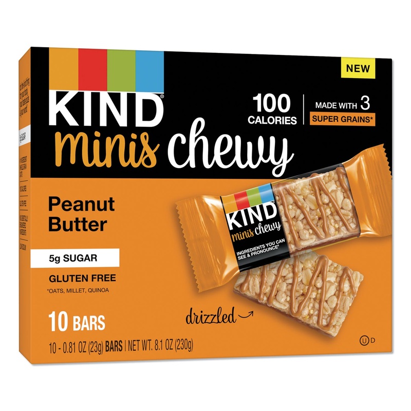 MINIS CHEWY, PEANUT BUTTER, 0.81 OZ 10/PACK