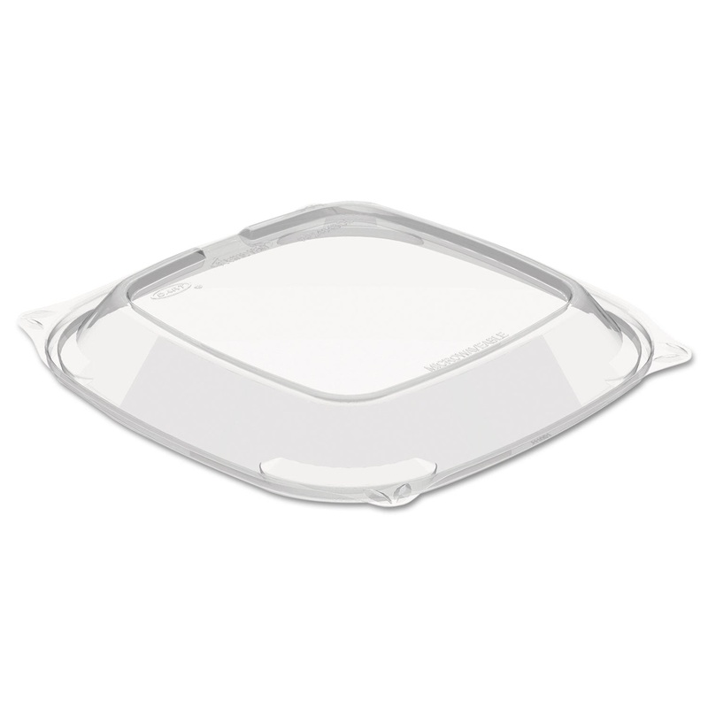 Presentabowls Pro Square Bowl Lids, Clear, 8 1/2 X 8 1/2, 63/bag, 4 Bags/ct