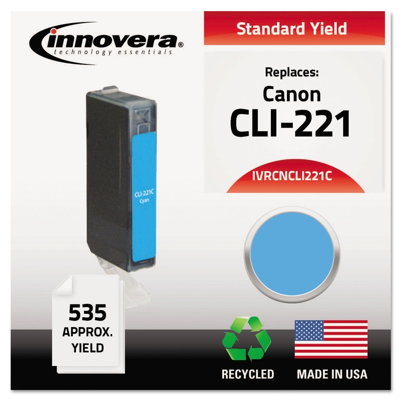 REMANUFACTURED 2947B001 (CLI-221C) INK, 535 PAGE-YIELD, CYAN