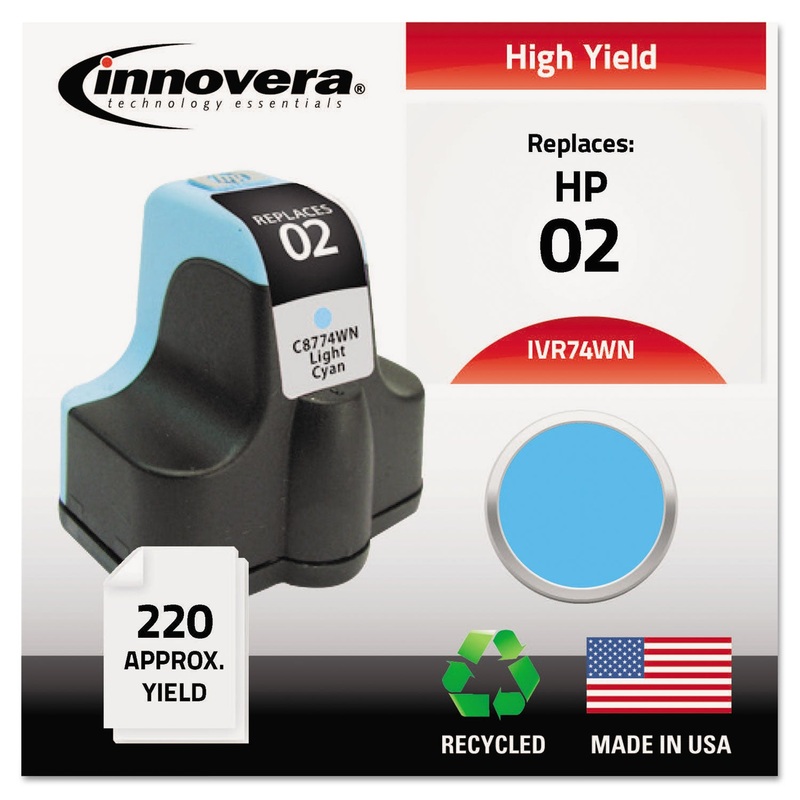REMANUFACTURED C8774WN (02) INK, 240 PAGE-YIELD, LIGHT CYAN