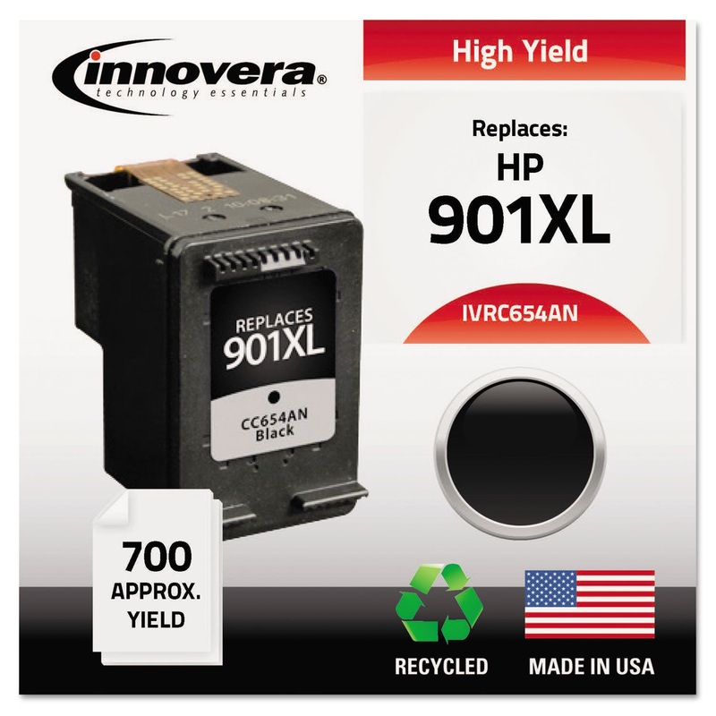REMANUFACTURED CC654AN (901XL) HIGH-YIELD INK, 700 PAGE-YIELD, BLACK