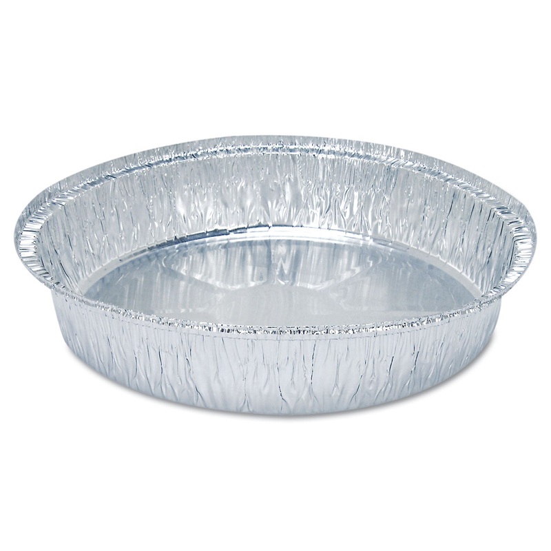 ROUND ALUMINUM TO-GO CONTAINERS, 9″ DIA., 500/CARTON