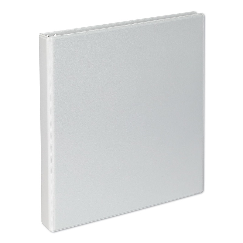 SLANT-RING VIEW BINDER, 3 RINGS, 1″ CAPACITY, 11 X 8.5, WHITE, 4/PACK